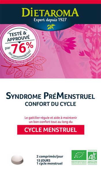 Visuel 1 du produit Complément alimentaire syndrome prémenstruel confort du cycle bio Dietaroma - 80 gélules