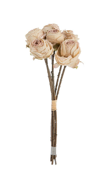 Visuel 1 du produit Fleur artificielle en papier 6 renoncules coloris blanc - H 28