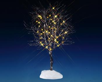 Visuel 1 du produit Décoration pour village de Noël noyer cendré arbre lumineux en métal à piles Lemax - 24,3 x 13 x 12,3 cm
