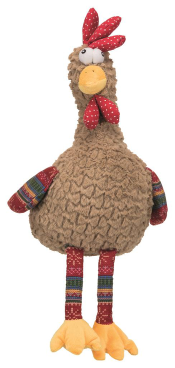 Visuel 1 du produit Jouet pour chien en peluche coloris multicolore peluche coq avec son original Trixie - 60 cm