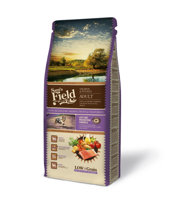 Visuel 1 du produit Croquette pour chien adulte au saumon avec des pommes de terre Sam's Field - 13 kg