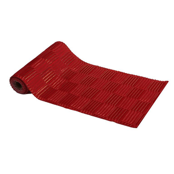 Visuel 1 du produit Chemin de table rouge doré Velours Plissé - 28 x 300 cm