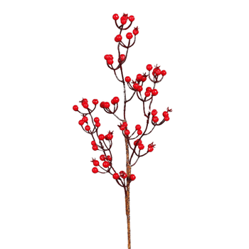 Visuel 1 du produit Branche artificielle de baies rouges - 62 cm