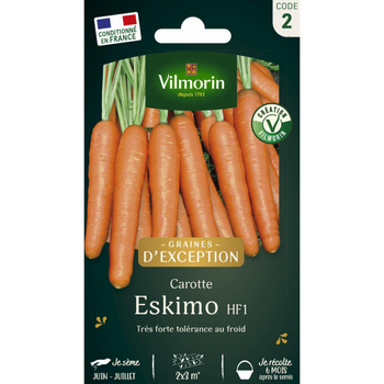 Visuel 1 du produit Sachet de semences potagère graines de carotte Eskimo HF1 Graines d'Exception