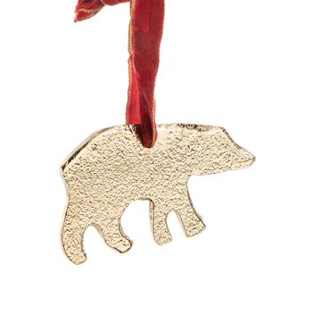 Visuel 1 du produit Suspension ours en aluminium doré - 8 x 4,5 cm