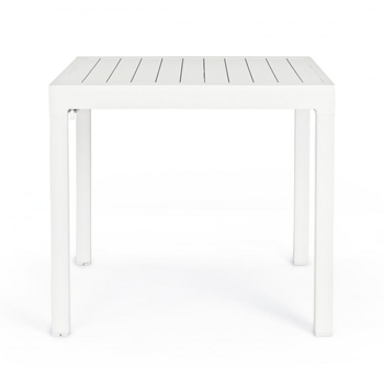 Visuel 1 du produit Table extensible PELAGIUS en aluminium -Blanc - BIZZOTTO - 83/166x80cm