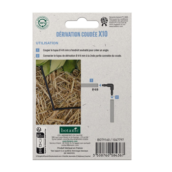 Visuel 1 du produit 10 coudes cannelés tuyau Ø 4/6 mm botanic® - Arrosage goutte à goutte