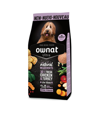 Visuel 1 du produit Croquettes pour chien medium sterilized Ownat Ultra - 12 kg