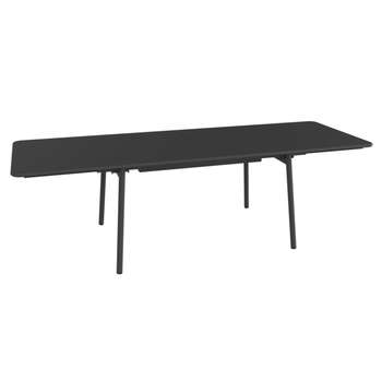 Visuel 1 du produit Table en acier noir carbone à allonges Fermob Monceau - 165/255 x 90 x 75 cm