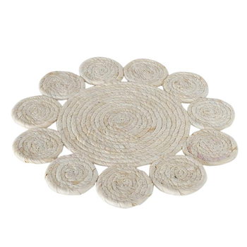 Visuel 1 du produit Set de table rond coloris beige en fibre naturelle - Ø 37 cm