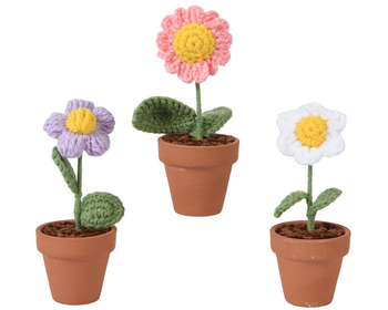 Visuel 1 du produit Plante tricotée avec feuilles - Ø 5,5 x H 14 cm