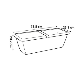 Visuel 1 du produit Jardinière Barcelona XL L25,1 x h20,2 x p78,5 cm anthracite