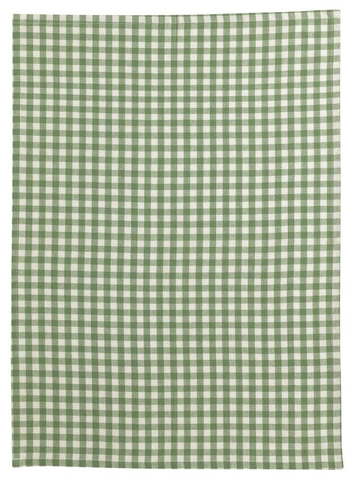 Visuel 1 du produit Torchon vert cactus en coton recyclé Vichy - 50 x 70 cm