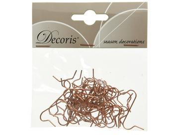 Visuel 1 du produit Sachet de 50 attaches pour boules de Noël en métal cuivré - 6 x 10 cm