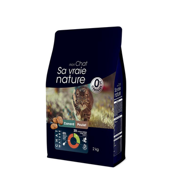Visuel 1 du produit Croquette pour chat mature au canard et au poulet Sa vraie nature®- 2 kg