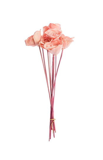 Visuel 1 du produit Bouquet de 8 roses artificielles bombay coloris rose -  Ø 8 cm x 40 cm