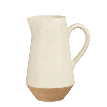 Visuel 1 du produit Pichet en grès crème Nika - Ø 10 x H 21,5 cm