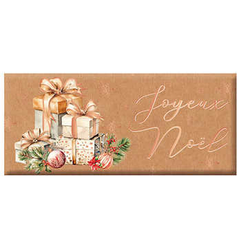 Visuel 1 du produit Mini tablette de chocolat au lait  « Joyeux Noël » Art Grafik