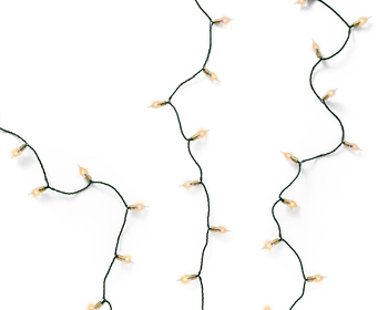 Visuel 1 du produit Guirlande lumineuse vintage 180 LED blanc orangé sur câble vert - 17,9 m