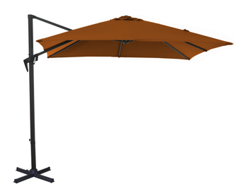 Visuel 1 du produit Parasol déporté gris en aluminium inclinable et rotatif  Proloisirs Roma - 2,5 x 2,5 m