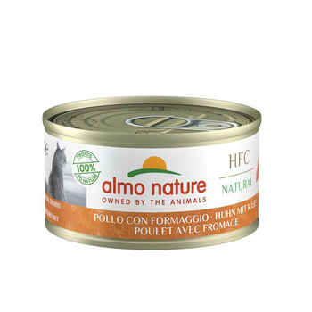 Visuel 1 du produit Pâtée pour chat au poulet avec fromage HFC Natural Almo Nature - 70 g