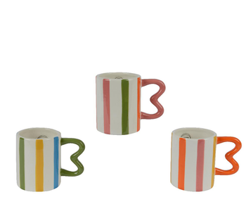 Visuel 1 du produit Mug avec rayures multicolores Dolomite - 12,5 x 5,8 x H 9,8 cm