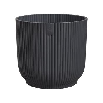 Visuel 1 du produit Cache-pot vibes fold coloris noir en plastique recyclé Elho - Ø 9 cm