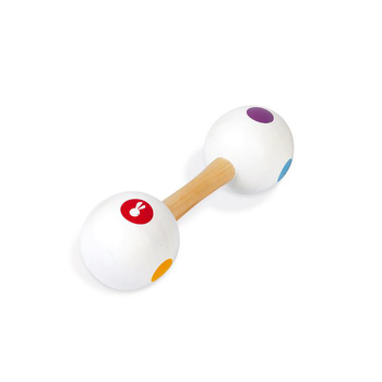 Visuel 1 du produit Haltère maracas Confetti en bois – 1 à 3 ans