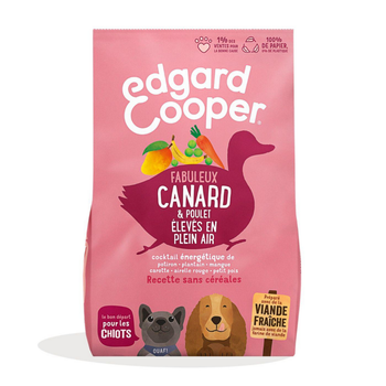 Visuel 1 du produit Croquettes pour chiot au canard et au poulet sans céréales Edgard & Cooper - 2,5 kg