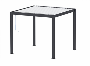 Visuel 1 du produit Pergola aluminium PONANT graphite/gris, OCEO - 3x3m