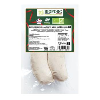 Visuel 1 du produit Boudins blancs à la truffe noire du Périgord bio Bioporc -  les 2 pièces