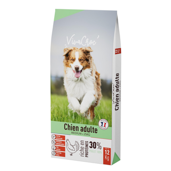 Visuel 1 du produit Croquettes pour chien medium adulte au poulet VivaCroc – 12 kg