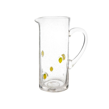 Visuel 1 du produit Carafe en verre bullé à motif citron - 25 x 18 x 10 cm