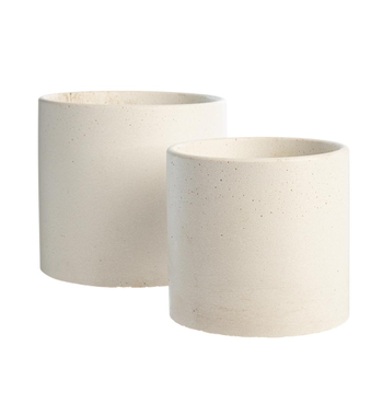 Visuel 2 du produit Cache-pot recyclé en billes de verre Mon pot français coloris blanc - Ø 16 x 14 cm