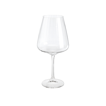 Visuel 1 du produit Verre à vin rouge en cristallin transparent strié Paolo - 660 ml