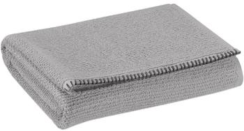 Visuel 1 du produit Serviette invité en coton coloris gris perle Vivaraise Bora - 50 x 30 cm