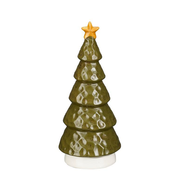Visuel 1 du produit Arbre décoratif en céramique vert foncé - Ø 9 x H 20,5 cm