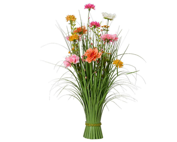 Visuel 1 du produit Bouquet de géranium en polyester rose - Ø 30 x H 70 cm