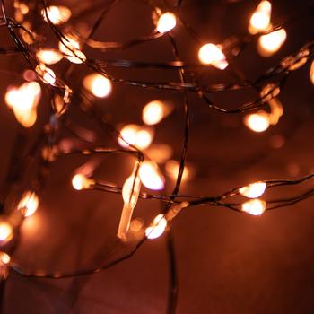 Visuel 1 du produit Guirlande lumineuse de Noël micro LED cuivre câble noir intérieur extérieur - 7,5 m