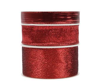 Visuel 1 du produit Ruban en polyester rouge - 400 cm