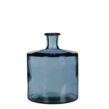 Visuel 1 du produit Bouteille en verre bleu Guan - Ø 21 x H 26 cm