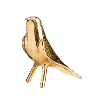 Visuel 1 du produit Oiseau décoratif en aluminium moulé or - 14 x 5 x 10 cm