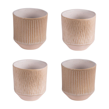 Visuel 1 du produit Gobelets en grès beige Coffret Miyaki - 6 x 20 cl