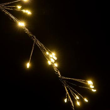 Visuel 1 du produit Couronne lumineuse de Noël micro LED blanc chaud câble noir intérieur extérieur - Ø 40 cm