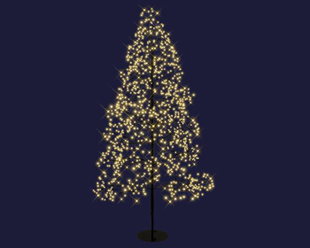 Visuel 1 du produit Arbre lumineux noir intérieur/extérieur à 1424 micro-LED blanc chaud +356 flash - 180 cm