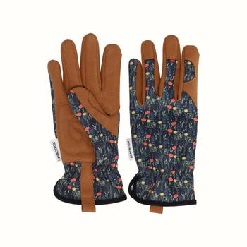 Visuel 1 du produit Gant Judy coloris bleu marine en cuir et toile Blackfox - taille 8