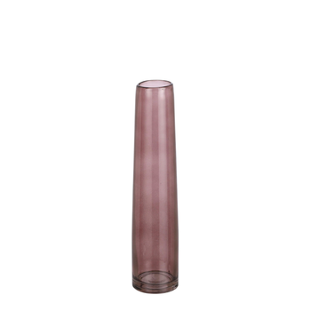Visuel 1 du produit Vase soliflore en verre marron transparent Xandra - Ø 7 x H 30,5 cm
