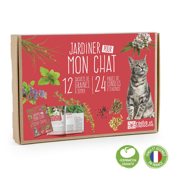 Visuel 1 du produit Coffret 12 sachets Jardiner pour mon chat 12x17 cm