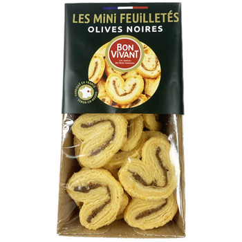 Visuel 1 du produit Biscuits apéritifs palmiers aux olives noires Bon Vivant - 80 g