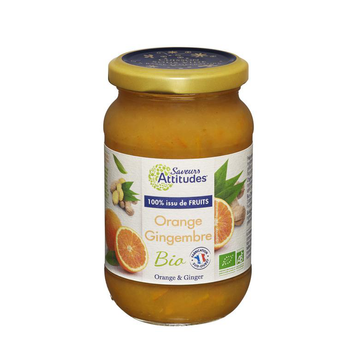 Visuel 1 du produit Préparation bio 100 % fruits orange gingembre Saveurs Attitudes - 310 g